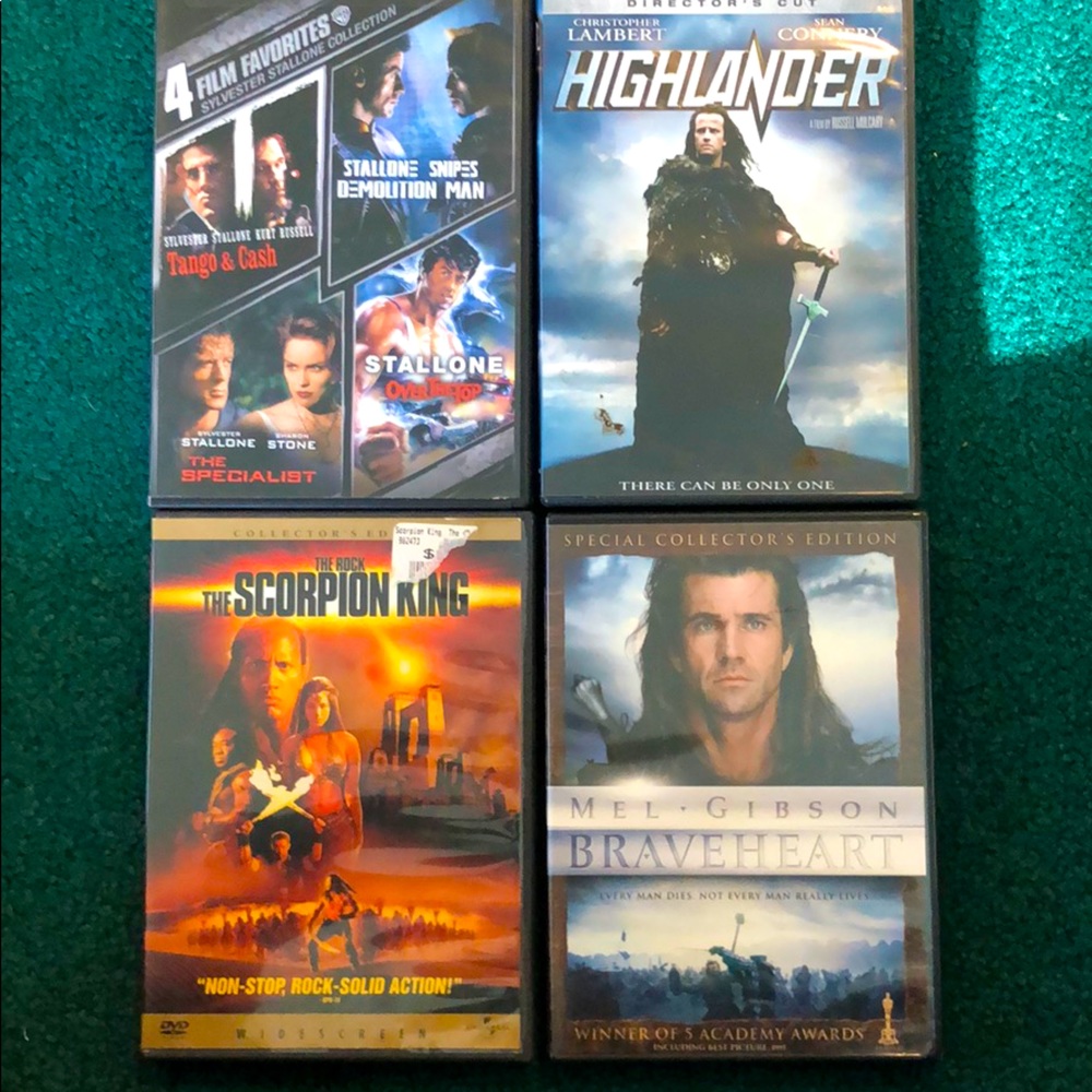 Movies DVDs Action/Adventure 7 Included